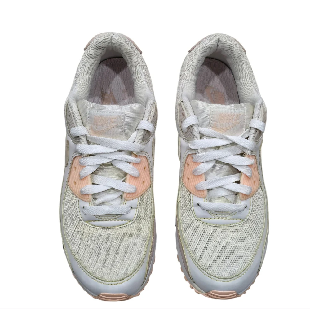 Womens Air Max 90 White Pink Washed Coral Barely Rose